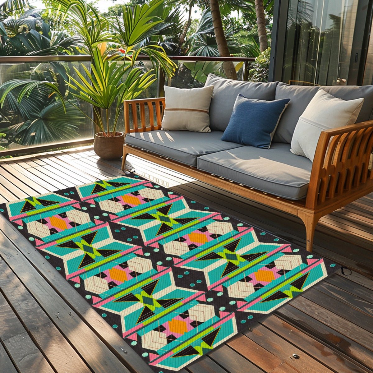 Outdoor Plastic Straw Rug - POP DECO