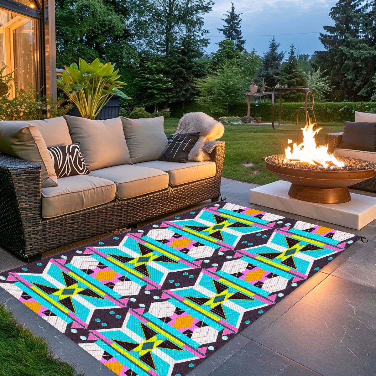 Outdoor Plastic Straw Rug - POP DECO