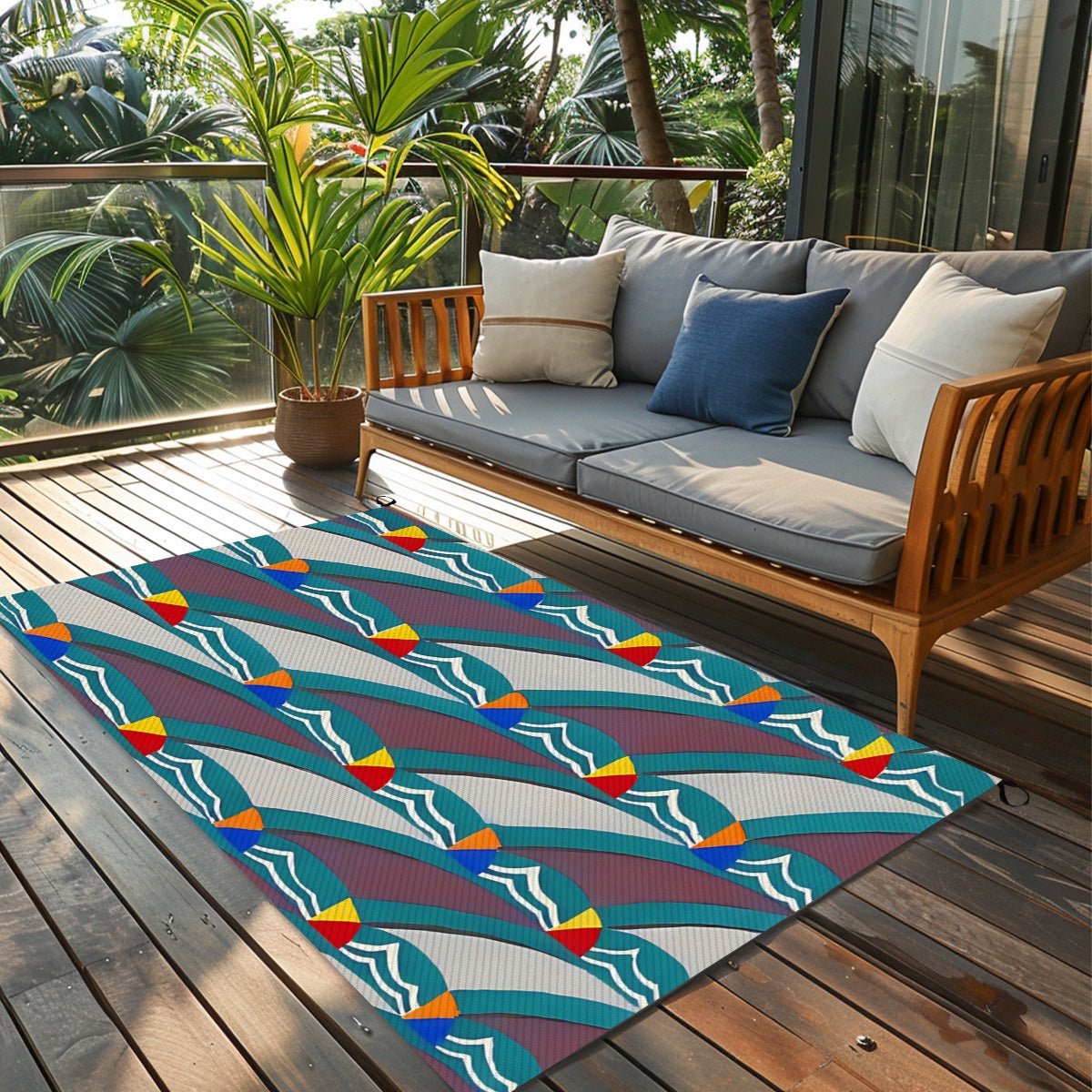 Outdoor Plastic Straw Rug - POP DECO