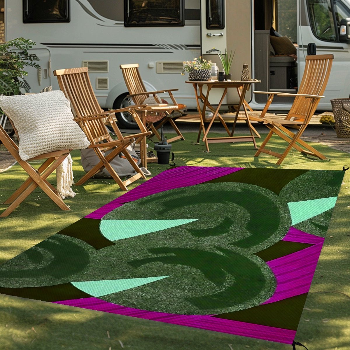 Outdoor Plastic Straw Rug - POP DECO