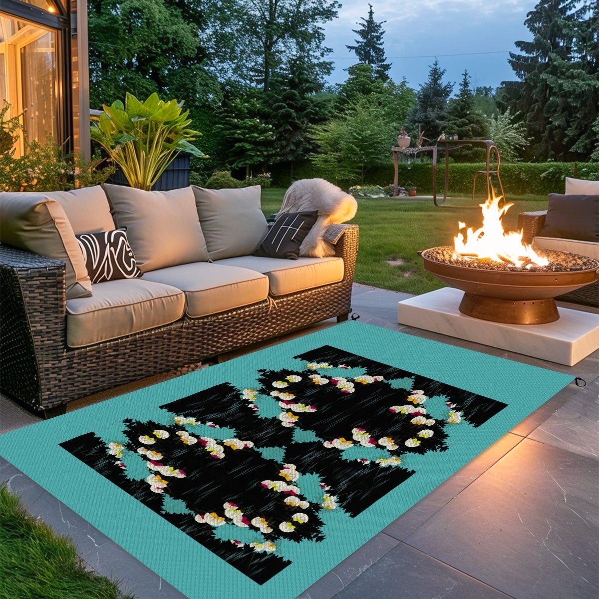 Outdoor Plastic Straw Rug - POP DECO