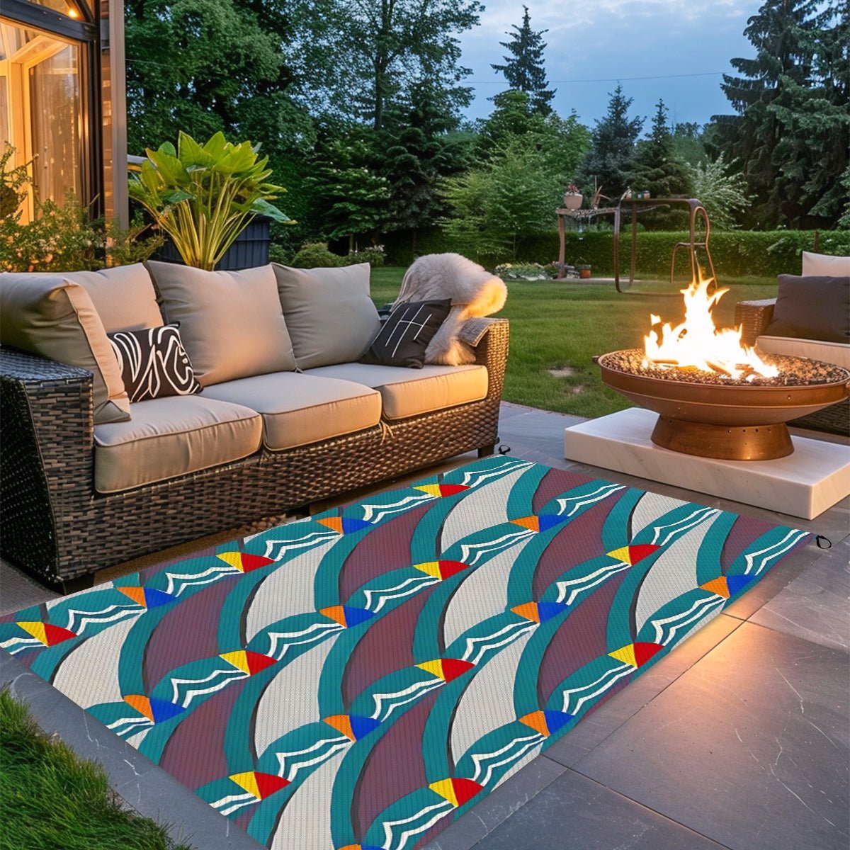 Outdoor Plastic Straw Rug - POP DECO