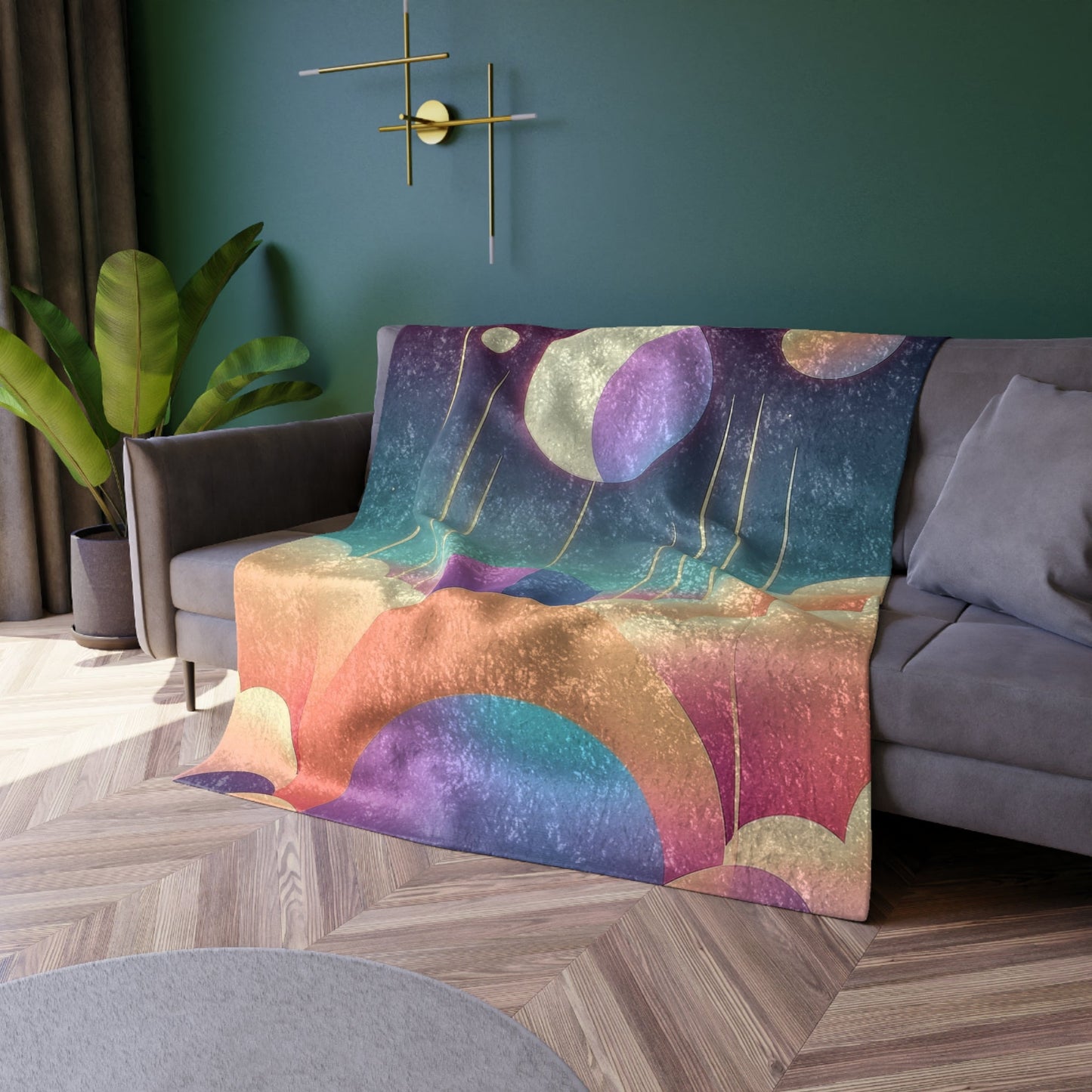 Pastel Cosmos Ethereal Crushed Velvet Blanket | Pretty Pastel Aesthetic Dreamy Vibe Throw - POP DECO