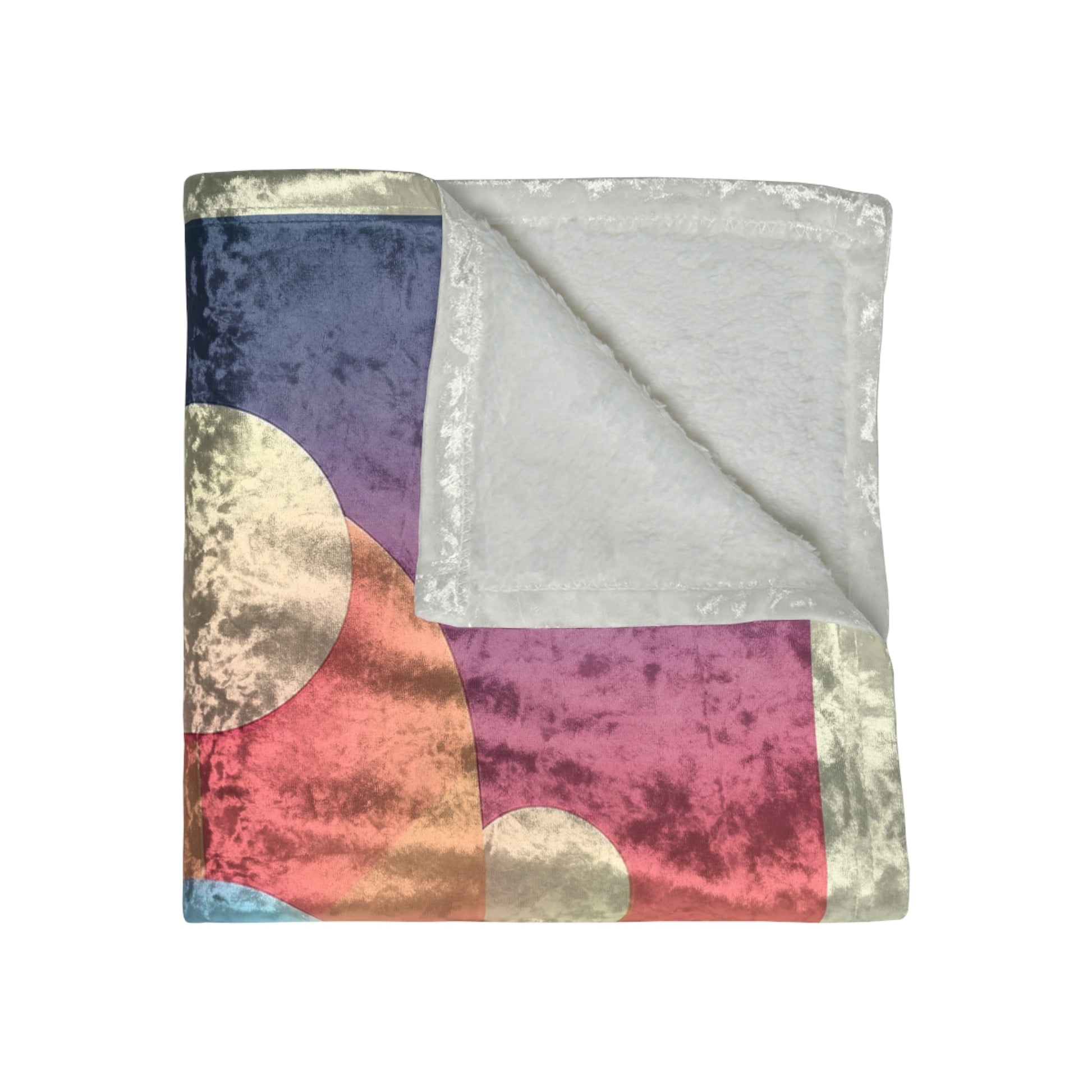 Pastel Cosmos Ethereal Crushed Velvet Blanket | Pretty Pastel Aesthetic Lunar Space Throw - POP DECO