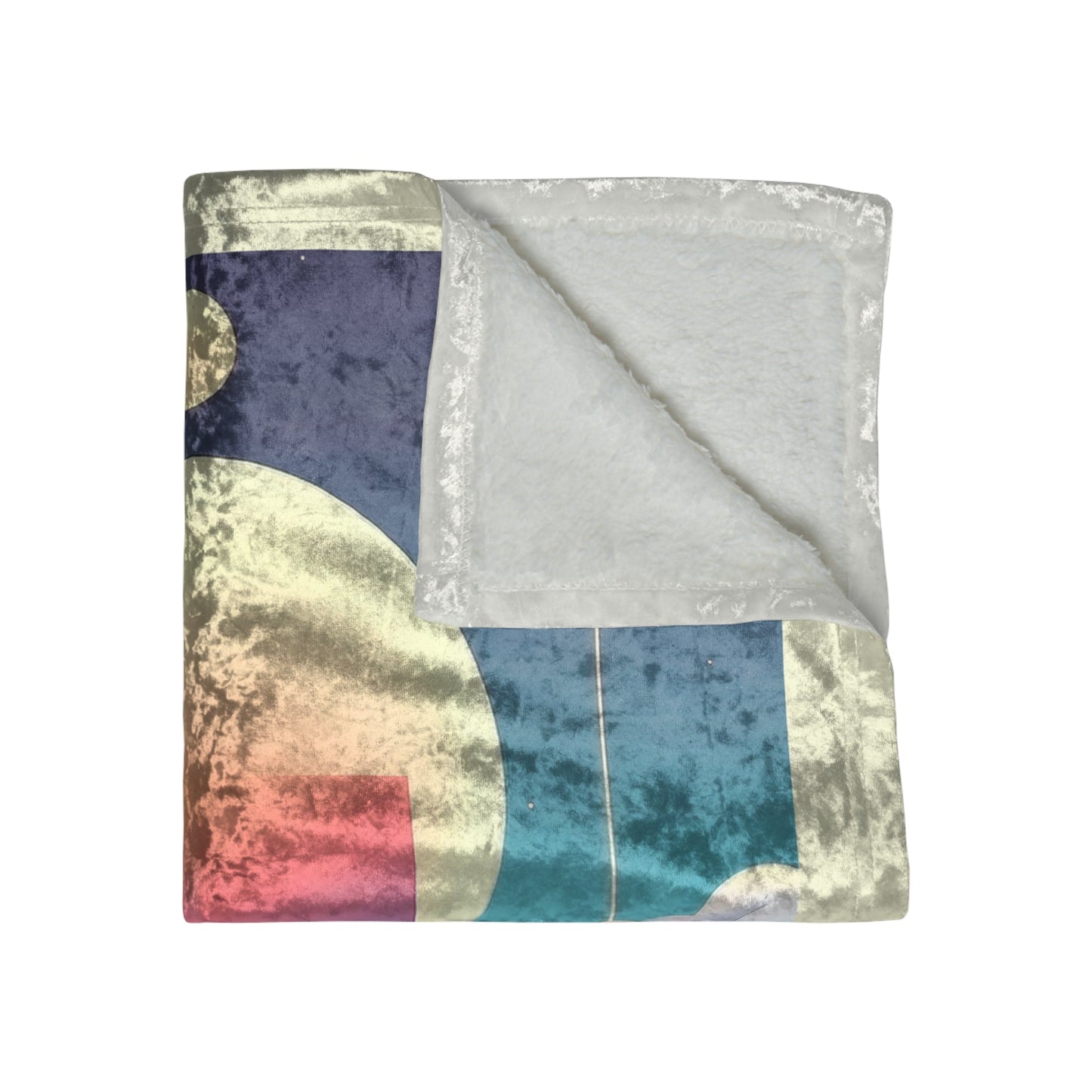 Pastel Cosmos Ethereal Moon Crushed Velvet Blanket | Pretty Pastel Aesthetic Lunar Throw - POP DECO