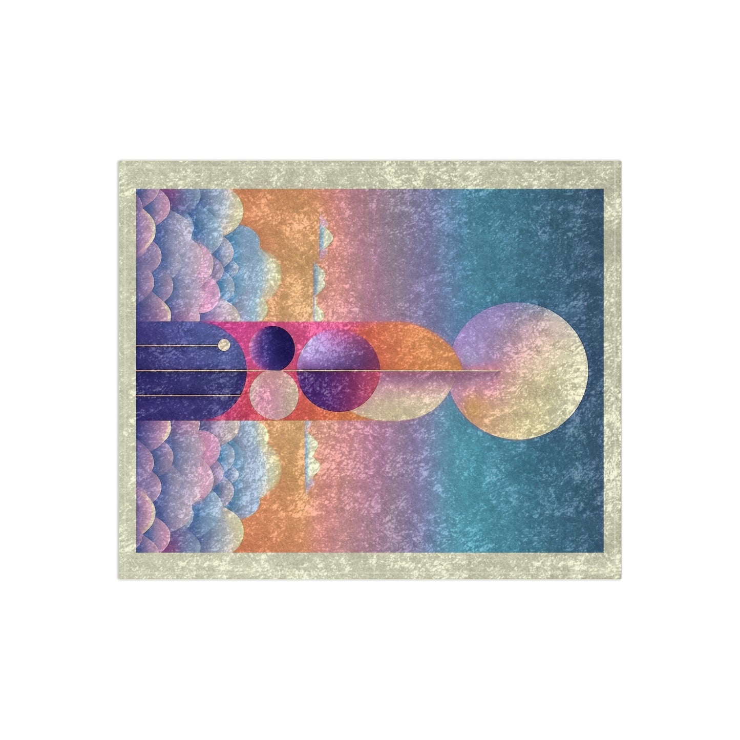 Pastel Cosmos Ethereal Moon Crushed Velvet Blanket | Pretty Pastel Aesthetic Outer Space Throw - POP DECO