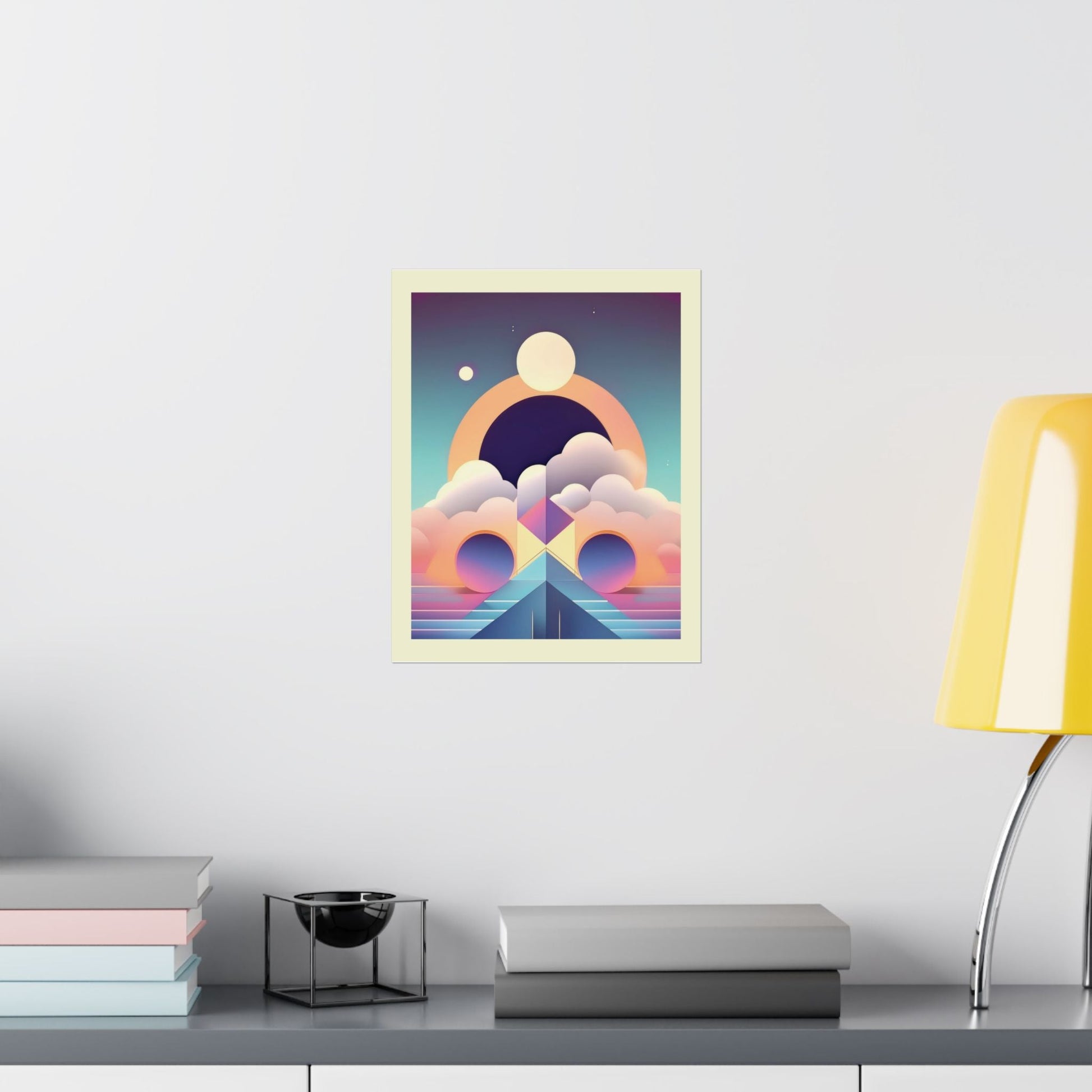 Pastel Cosmos Ethereal Moon Poster | Pretty Pastel Aesthetic Gallery Wall Art - POP DECO