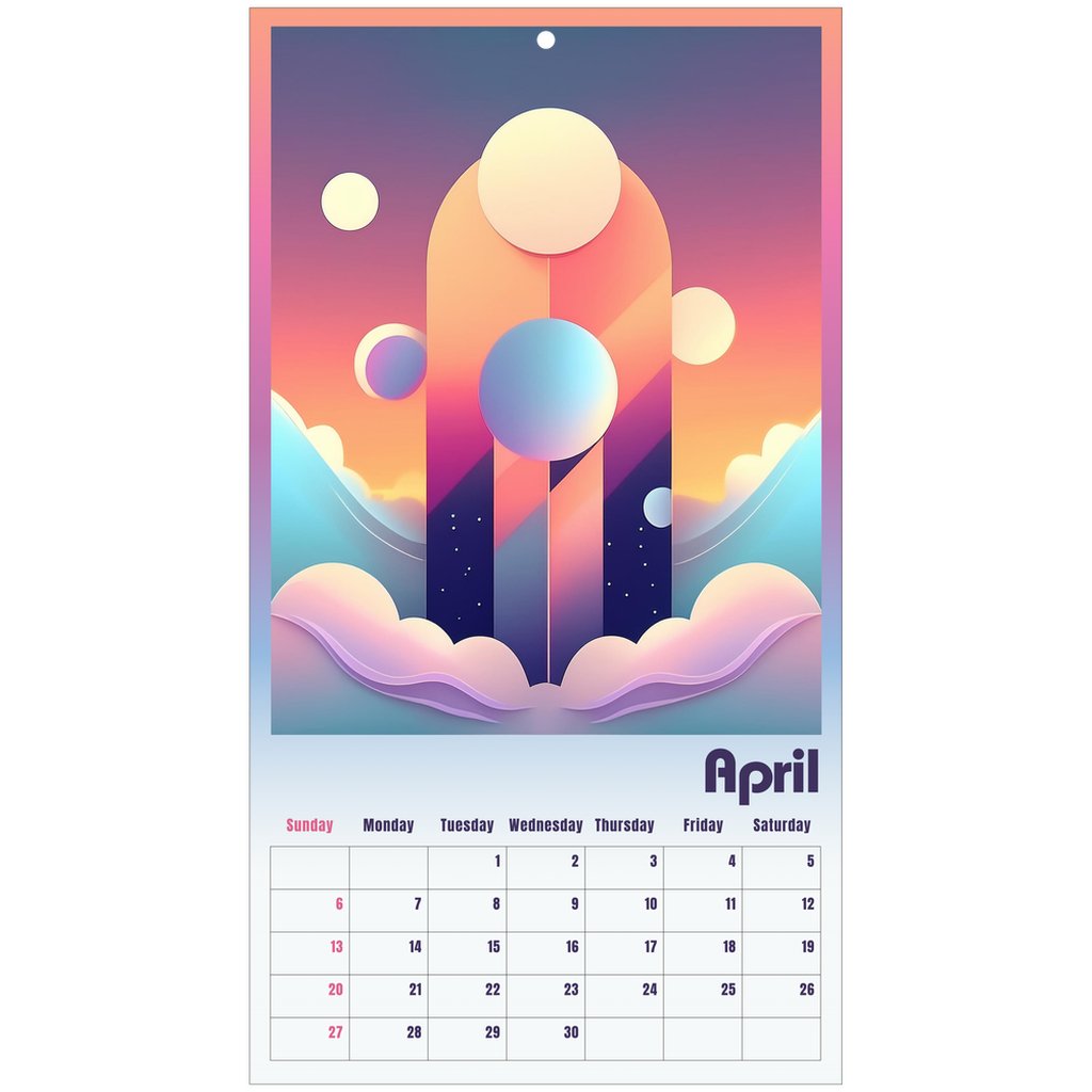 Pop Deco Pastel Cosmos 2025 Wall Calendar - POP DECO