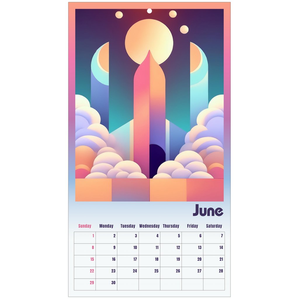 Pop Deco Pastel Cosmos 2025 Wall Calendar - POP DECO