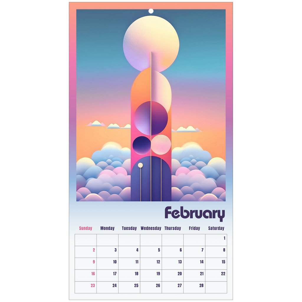 Pop Deco Pastel Cosmos 2025 Wall Calendar - POP DECO