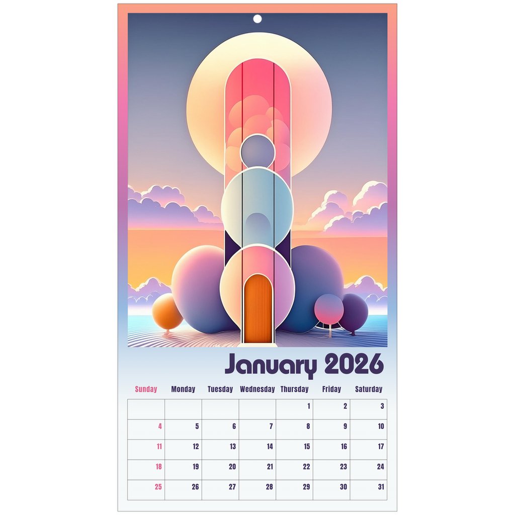 Pop Deco Pastel Cosmos 2025 Wall Calendar - POP DECO