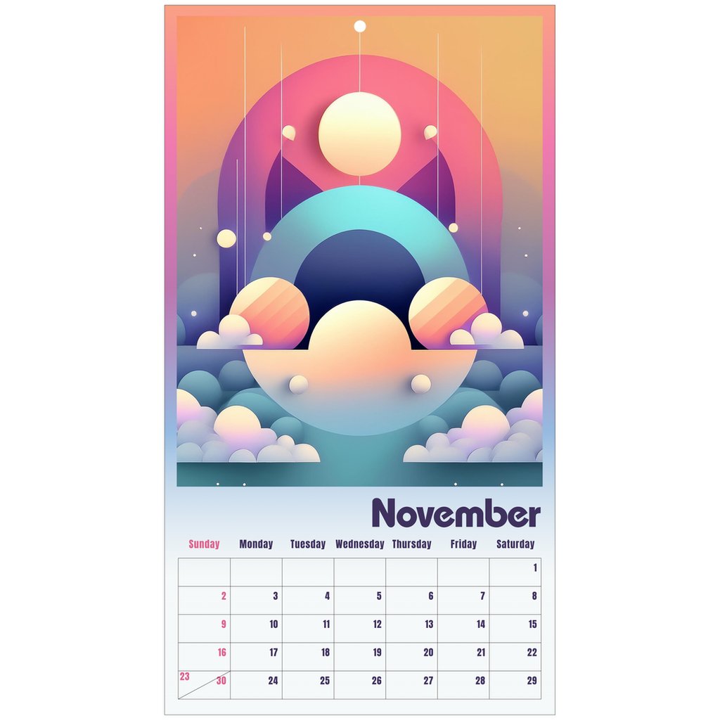 Pop Deco Pastel Cosmos 2025 Wall Calendar - POP DECO