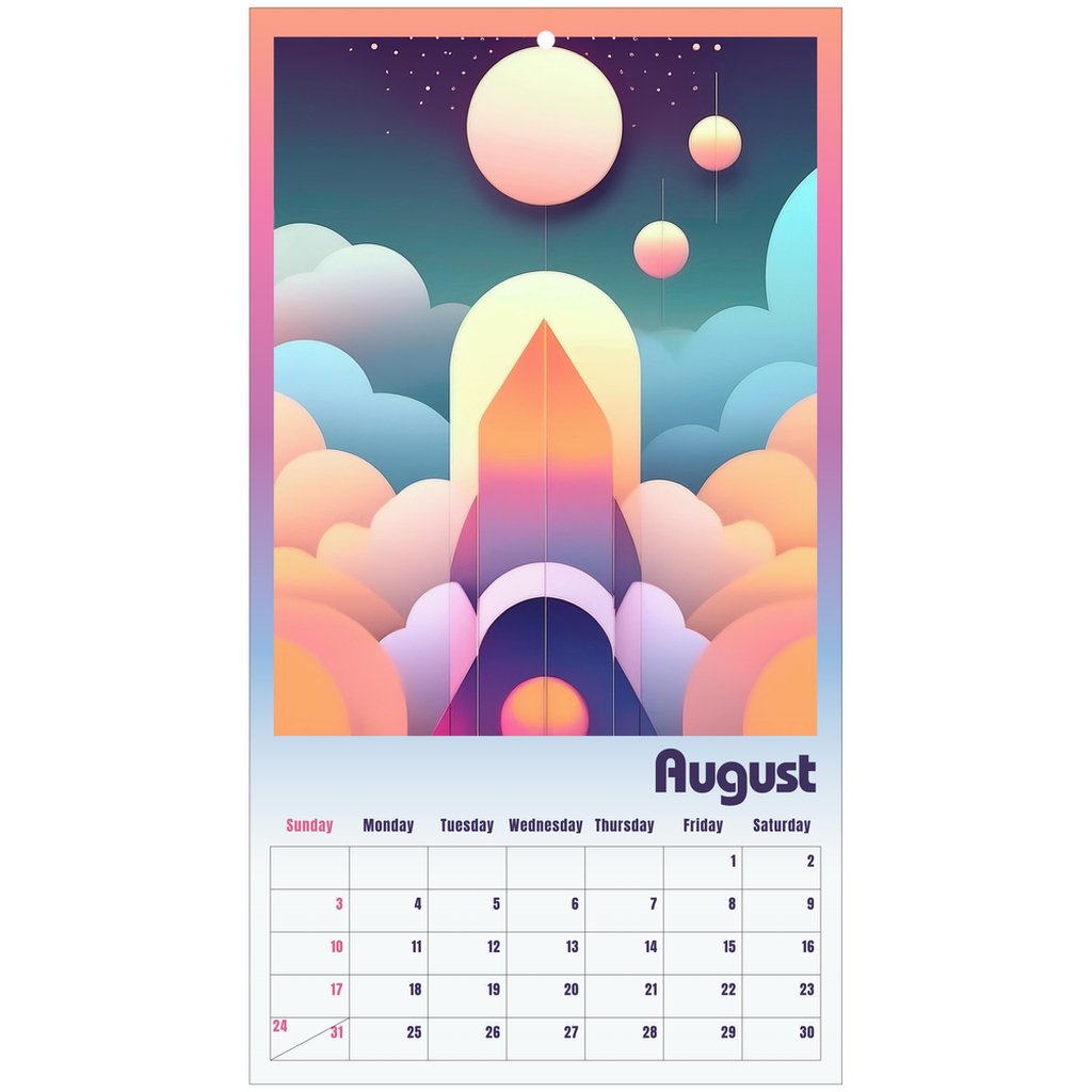 Pop Deco Pastel Cosmos 2025 Wall Calendar - POP DECO