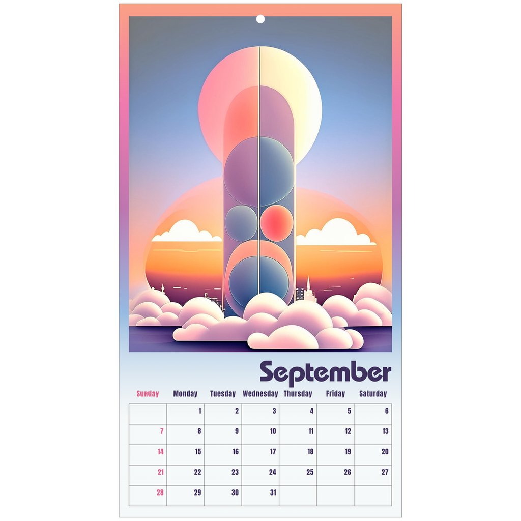 Pop Deco Pastel Cosmos 2025 Wall Calendar - POP DECO