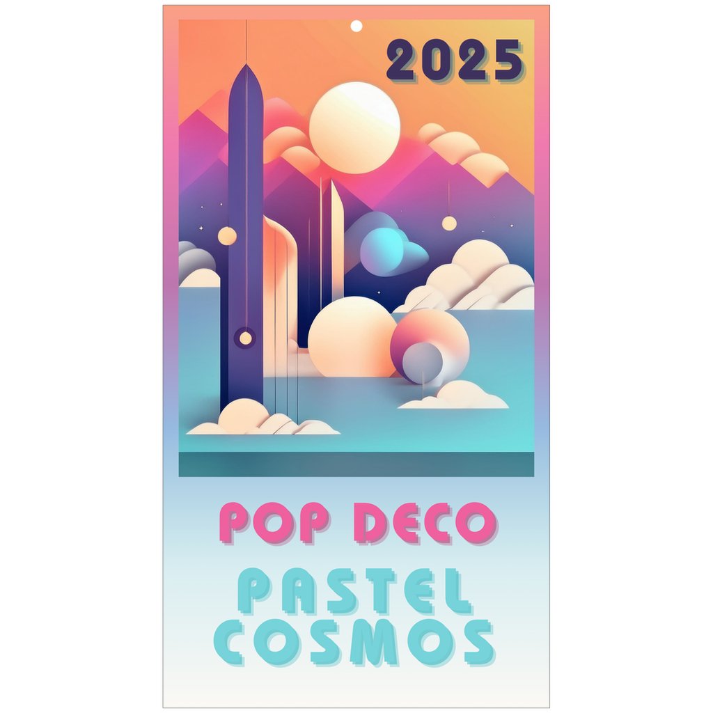 Pop Deco Pastel Cosmos 2025 Wall Calendar - POP DECO