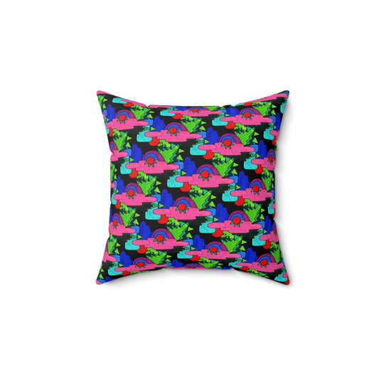 Pop Decoscape Art Deco Vibe Maximalist Decor Square Throw Pillows - POP DECO