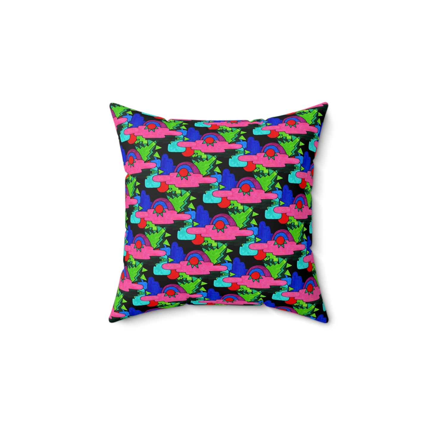 Pop Decoscape Art Deco Vibe Maximalist Decor Square Throw Pillows - POP DECO