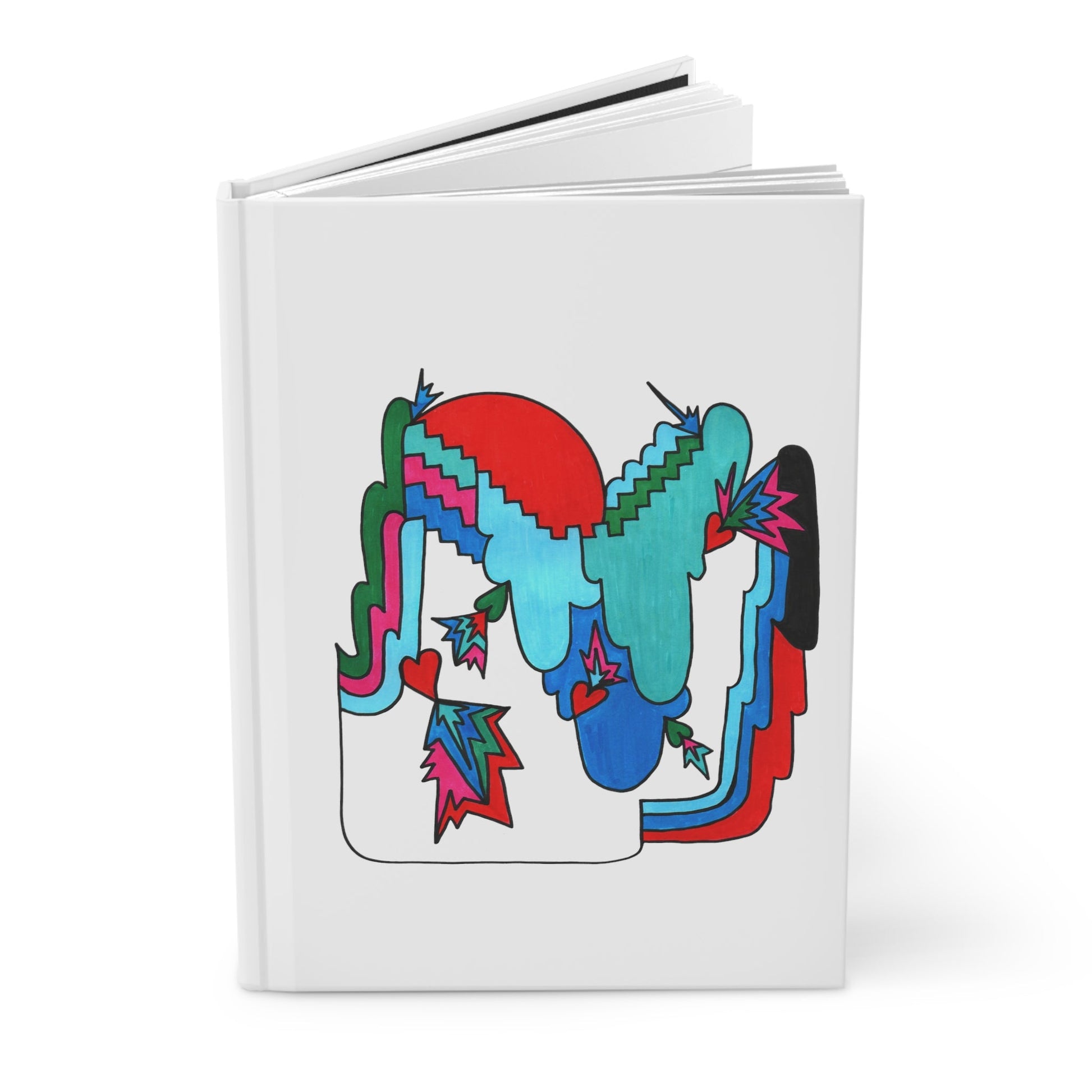 Pop Decoscape Colorful Abstract Drawing Hardcover Journal - POP DECO