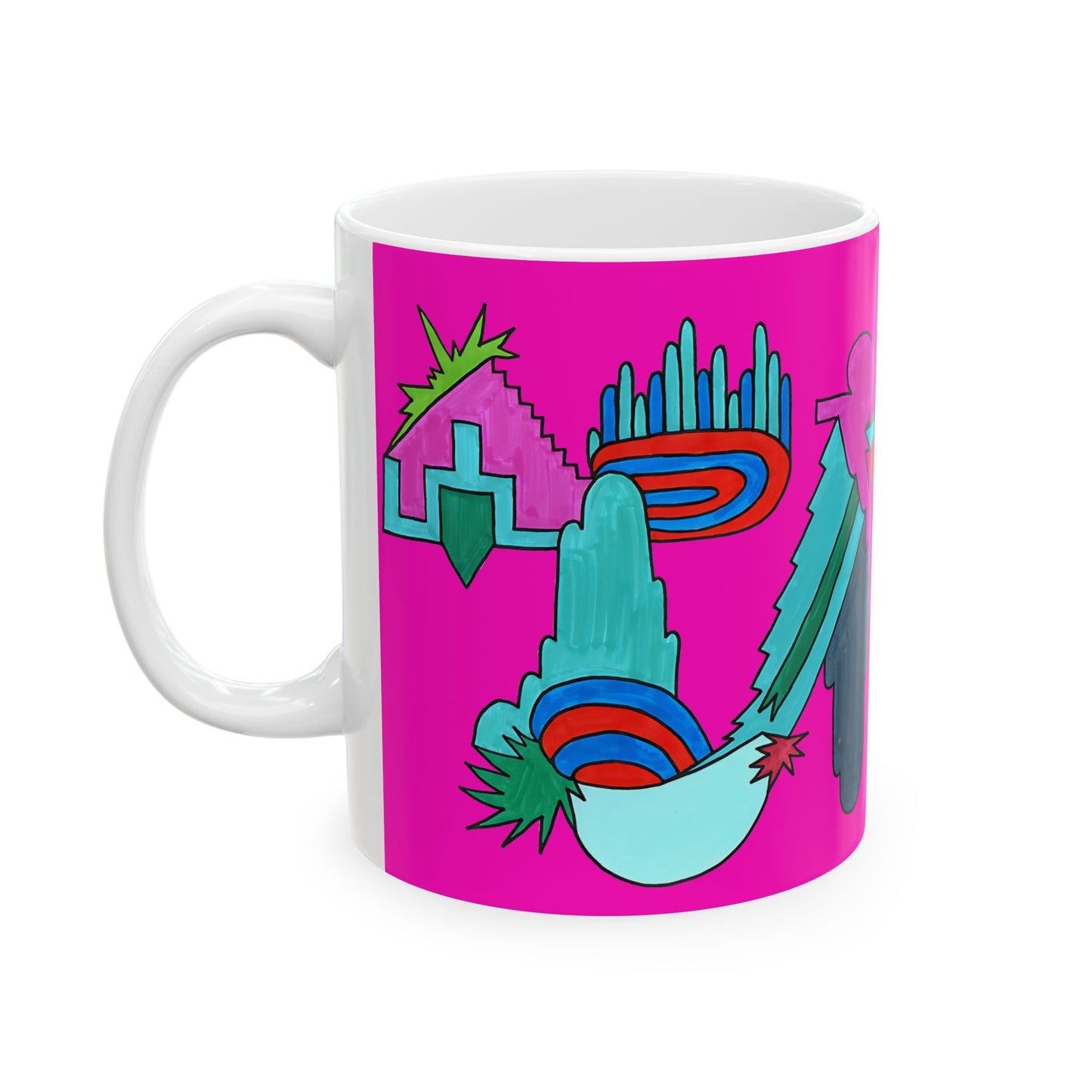 Pop Decoscape Dopamine Deco Coffee Mug | Abstract Art Deco Colorful Ceramic Mug (11oz, 15oz) - POP DECO