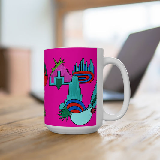 Pop Decoscape Dopamine Deco Coffee Mug | Abstract Art Deco Colorful Ceramic Mug (11oz, 15oz) - POP DECO