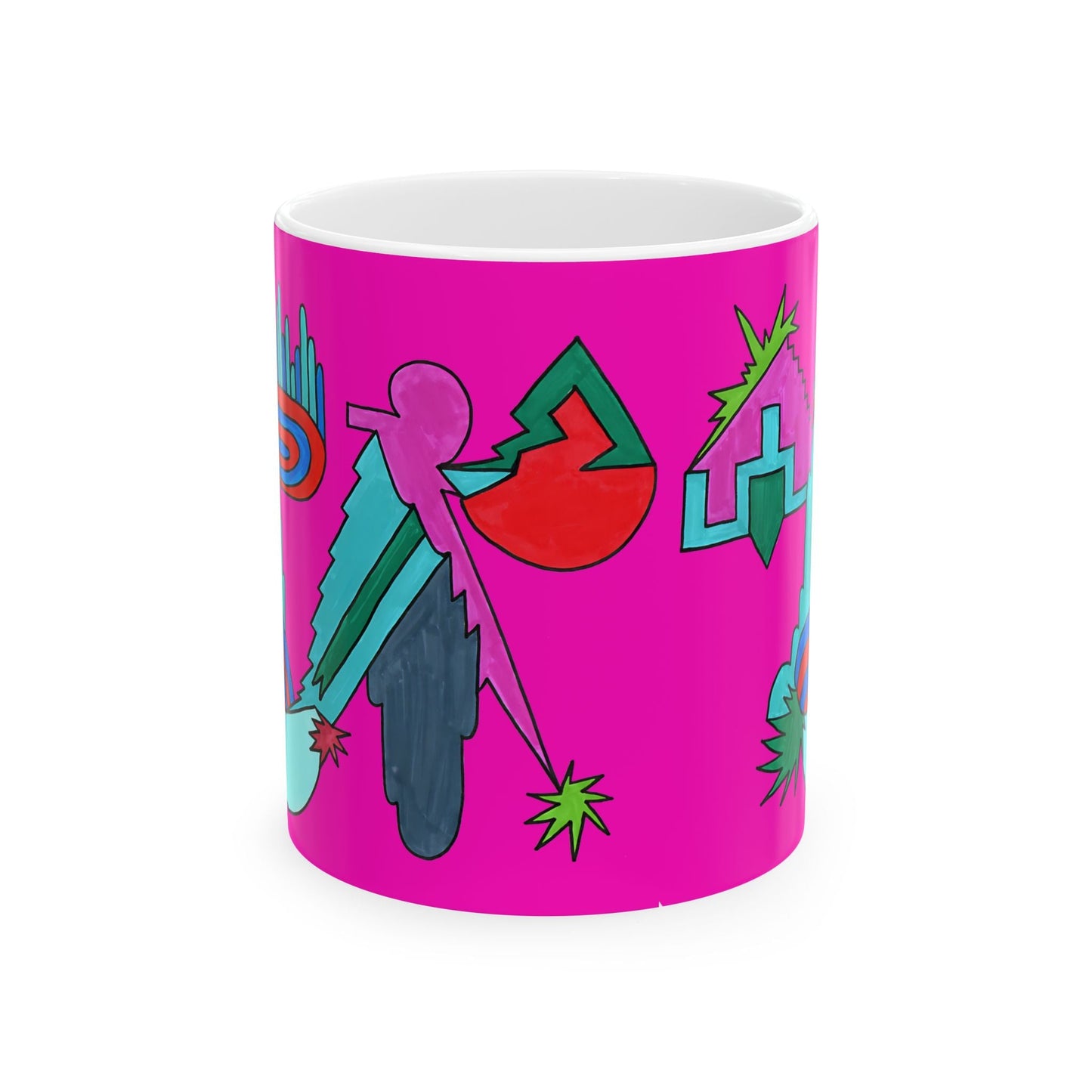 Pop Decoscape Dopamine Deco Coffee Mug | Abstract Art Deco Colorful Ceramic Mug (11oz, 15oz) - POP DECO