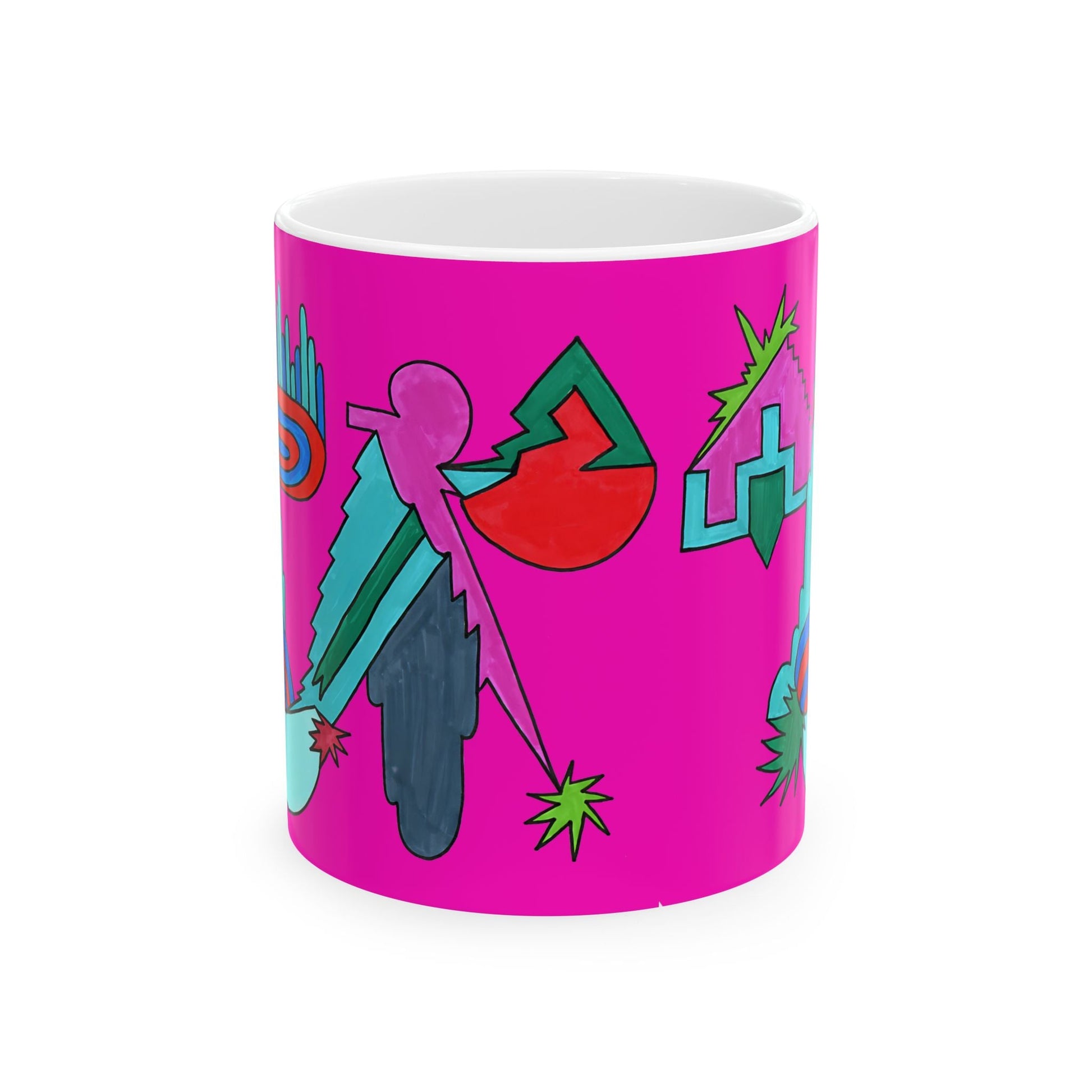 Pop Decoscape Dopamine Deco Coffee Mug | Abstract Art Deco Colorful Ceramic Mug (11oz, 15oz) - POP DECO