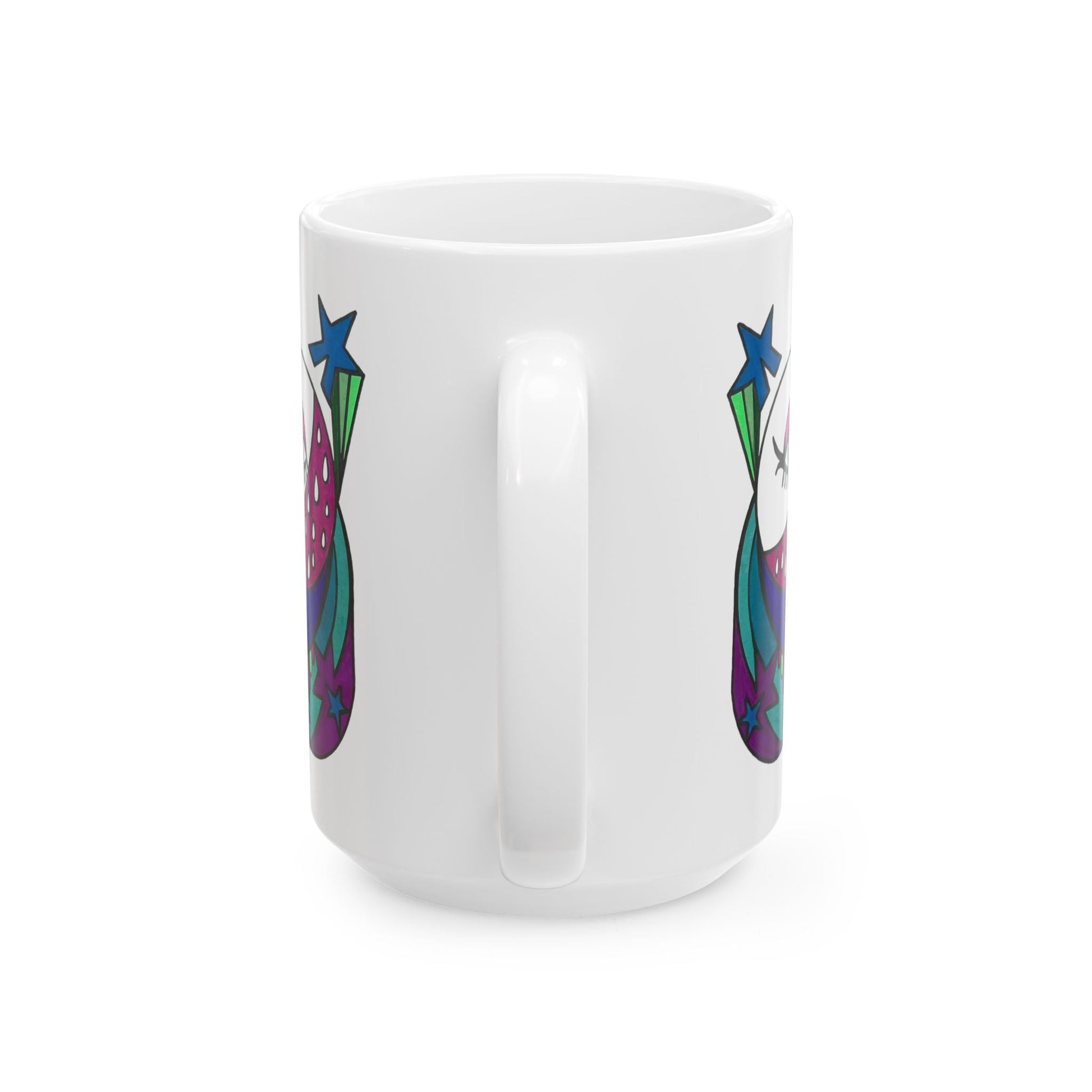 Pop Decoscape Lunar Eye Coffee Mug | Abstract Art Colorful Ceramic Mug (11oz, 15oz) - POP DECO