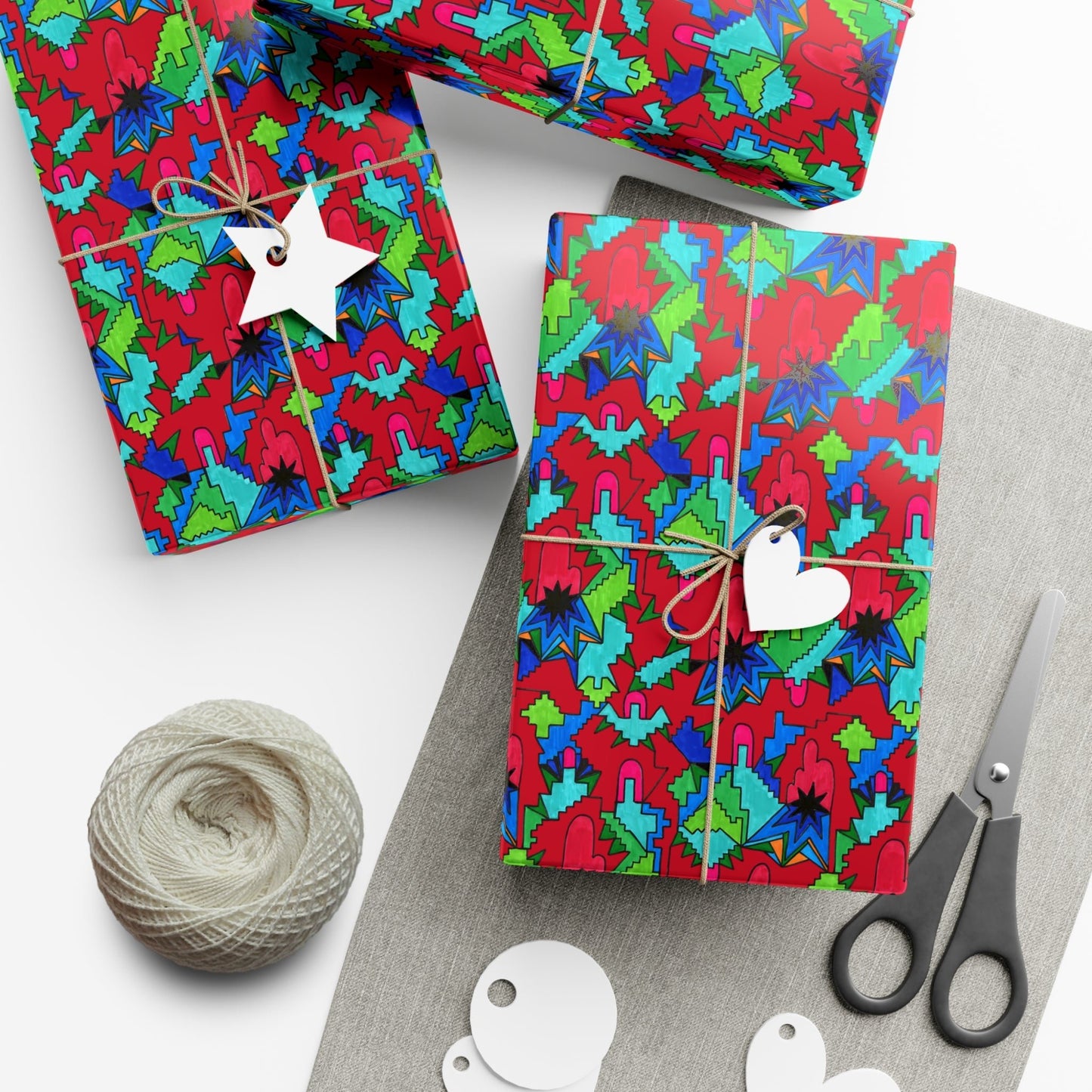 Pop Decoscape Maximalist Wrapping Paper | Unique Christmas Gift Wrap - POP DECO