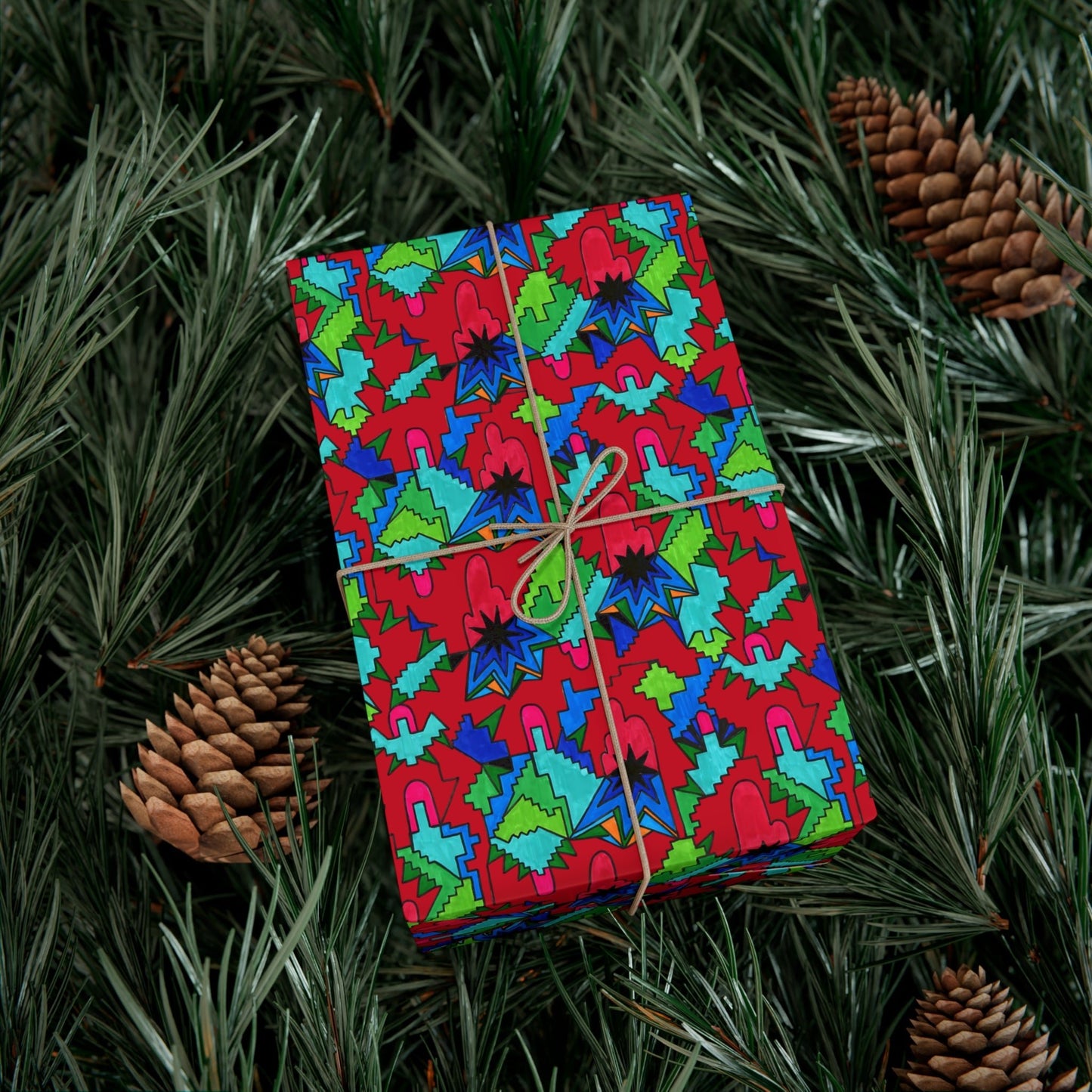 Pop Decoscape Maximalist Wrapping Paper | Unique Christmas Gift Wrap - POP DECO