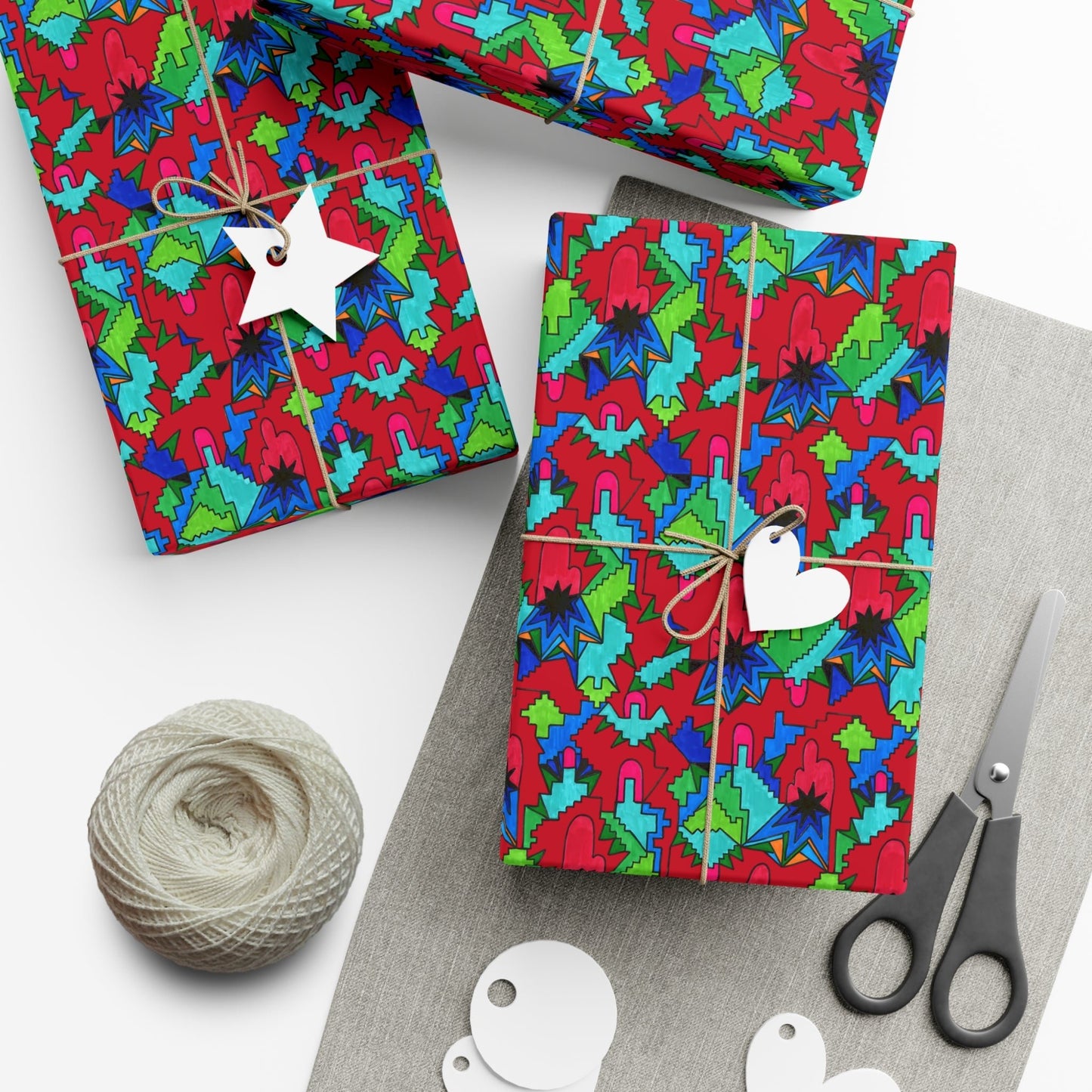 Pop Decoscape Maximalist Wrapping Paper | Unique Christmas Gift Wrap - POP DECO