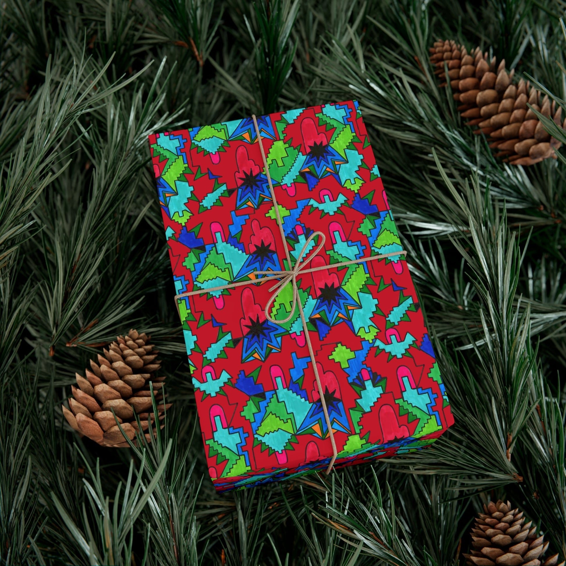 Pop Decoscape Maximalist Wrapping Paper | Unique Christmas Gift Wrap - POP DECO