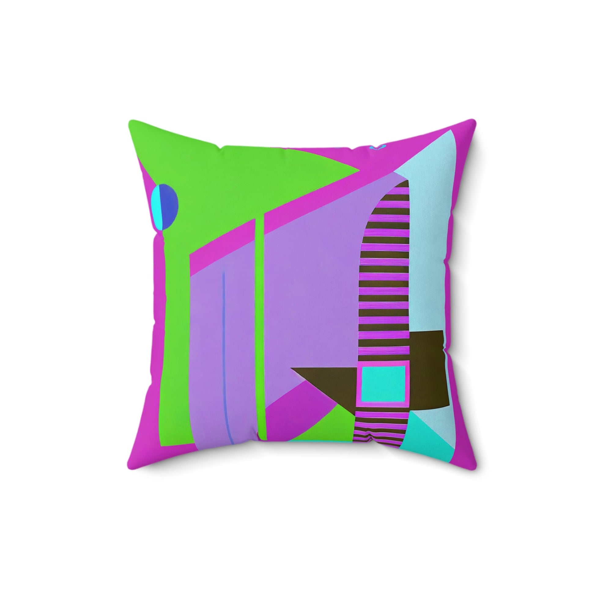 Pop Wild Geometric Colorful Throw Pillow | Eclectic Abstract Geometric Cushion - POP DECO