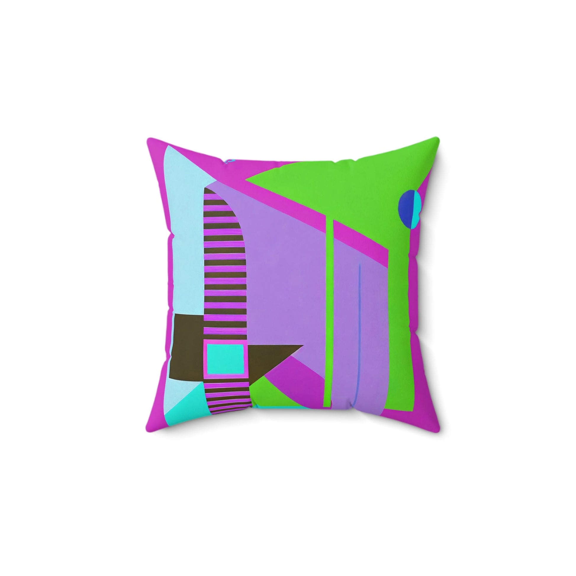 Pop Wild Geometric Colorful Throw Pillow | Eclectic Abstract Geometric Cushion - POP DECO