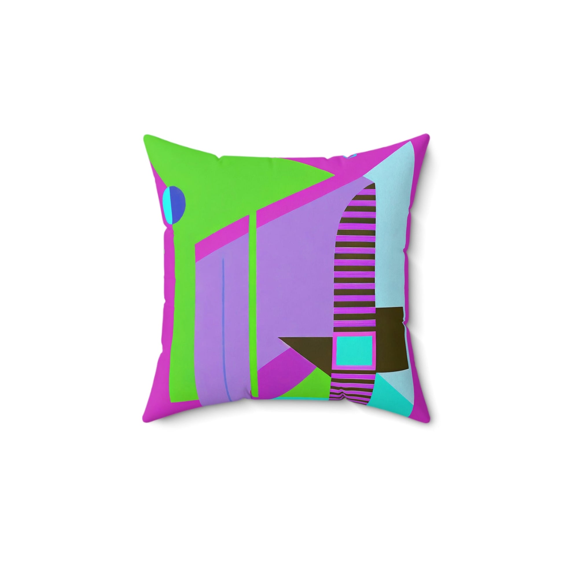 Pop Wild Geometric Colorful Throw Pillow | Eclectic Abstract Geometric Cushion - POP DECO