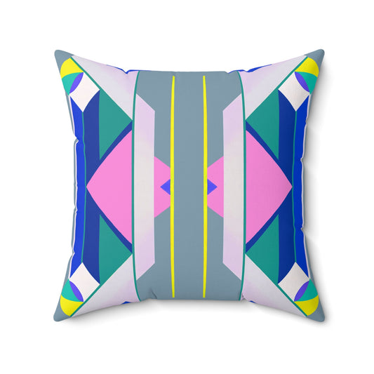 Pop Wild Geometric Colorful Throw Pillow | Eclectic Abstract Geometric Cushion - POP DECO