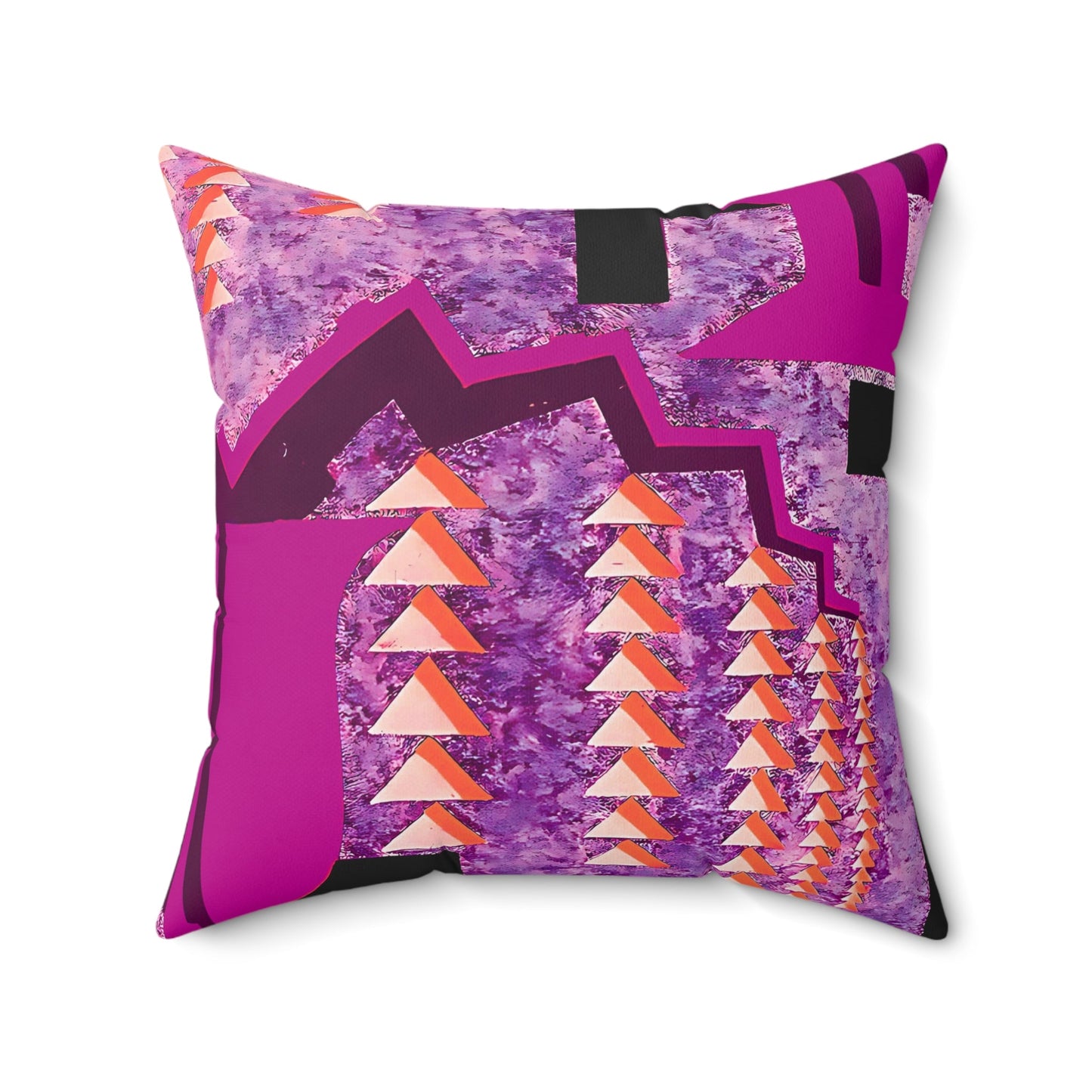 Pretty Prismes Abstract Art Deco Hot Pink Throw Pillow - POP DECO