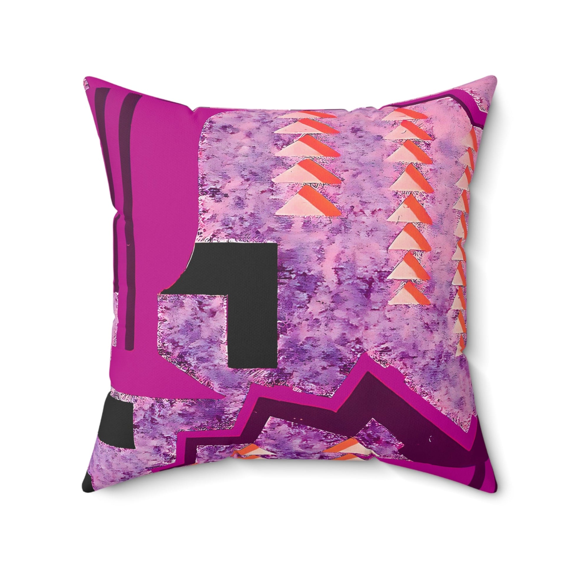 Pretty Prismes Abstract Art Deco Hot Pink Throw Pillow - POP DECO