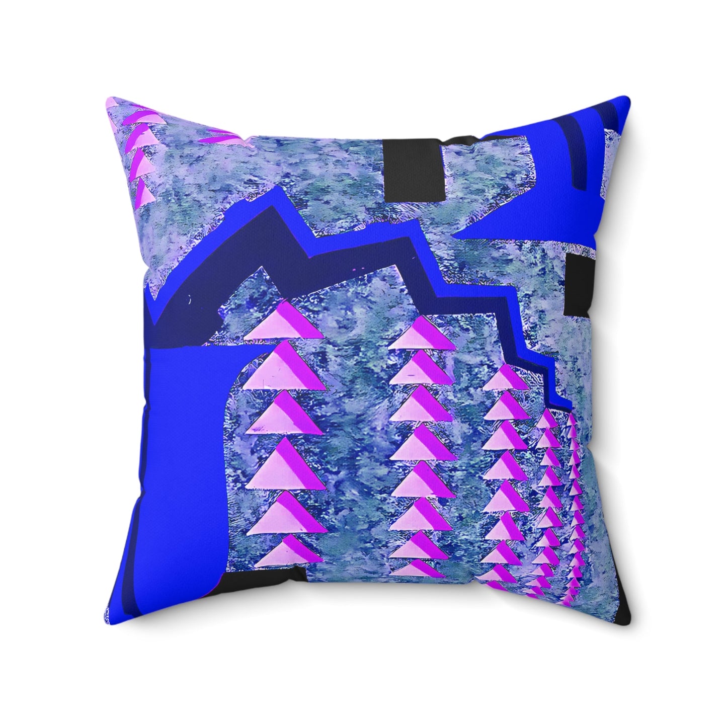 Pretty Prismes Abstract Blue Art Deco Throw Pillow - POP DECO