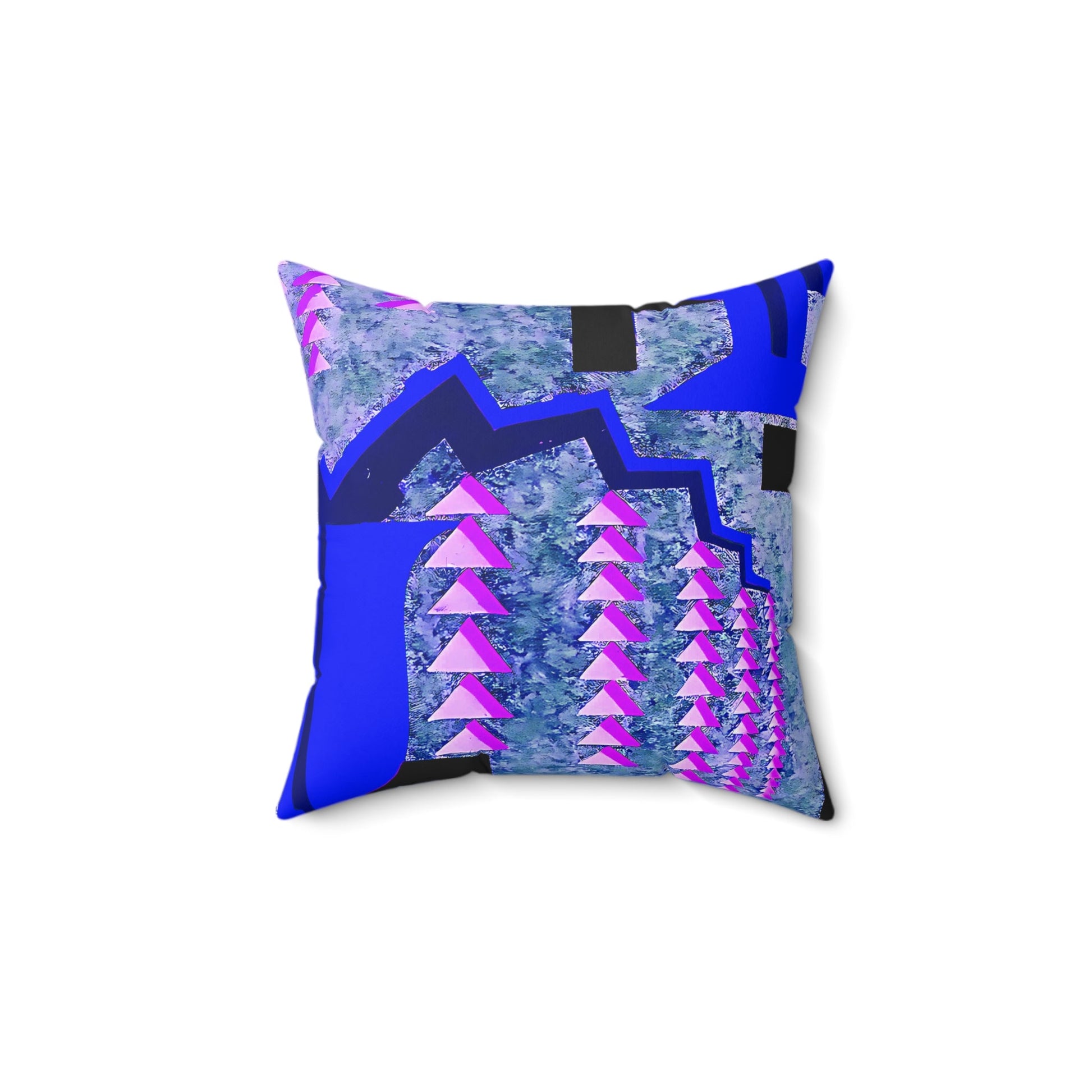 Pretty Prismes Abstract Blue Art Deco Throw Pillow - POP DECO