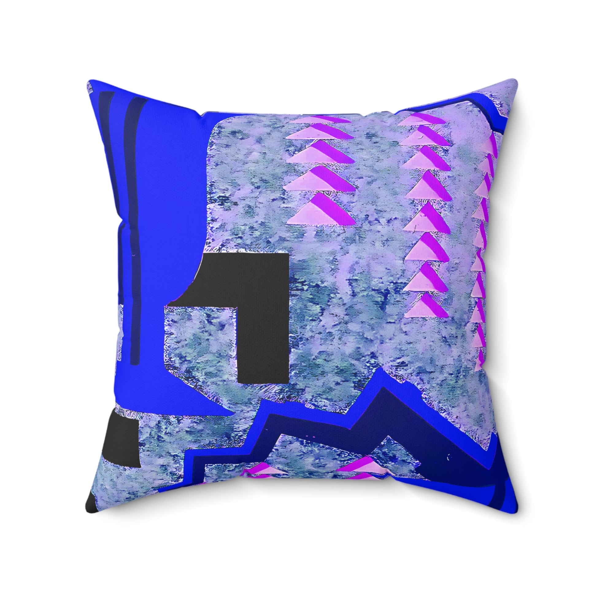 Pretty Prismes Abstract Blue Art Deco Throw Pillow - POP DECO