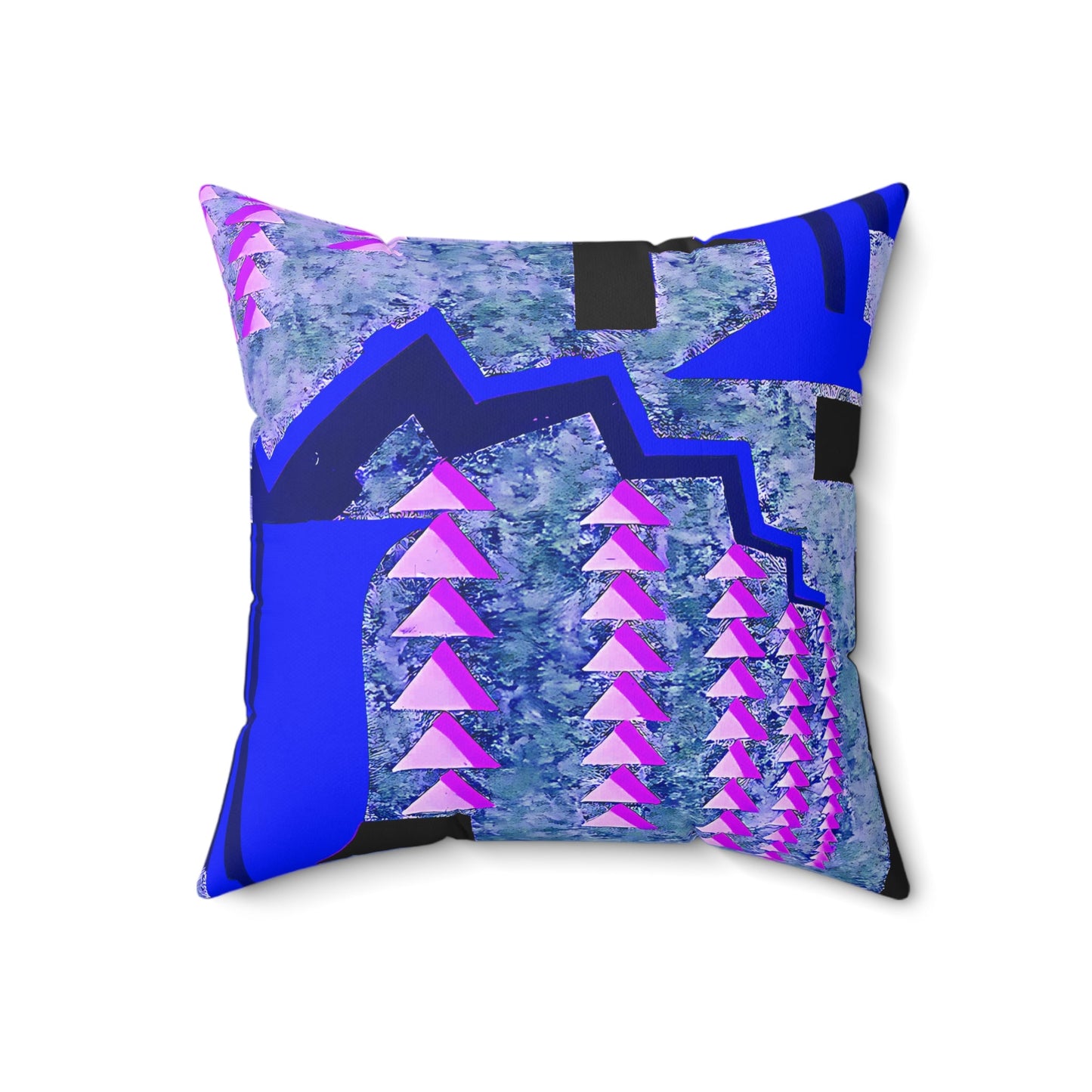 Pretty Prismes Abstract Blue Art Deco Throw Pillow - POP DECO