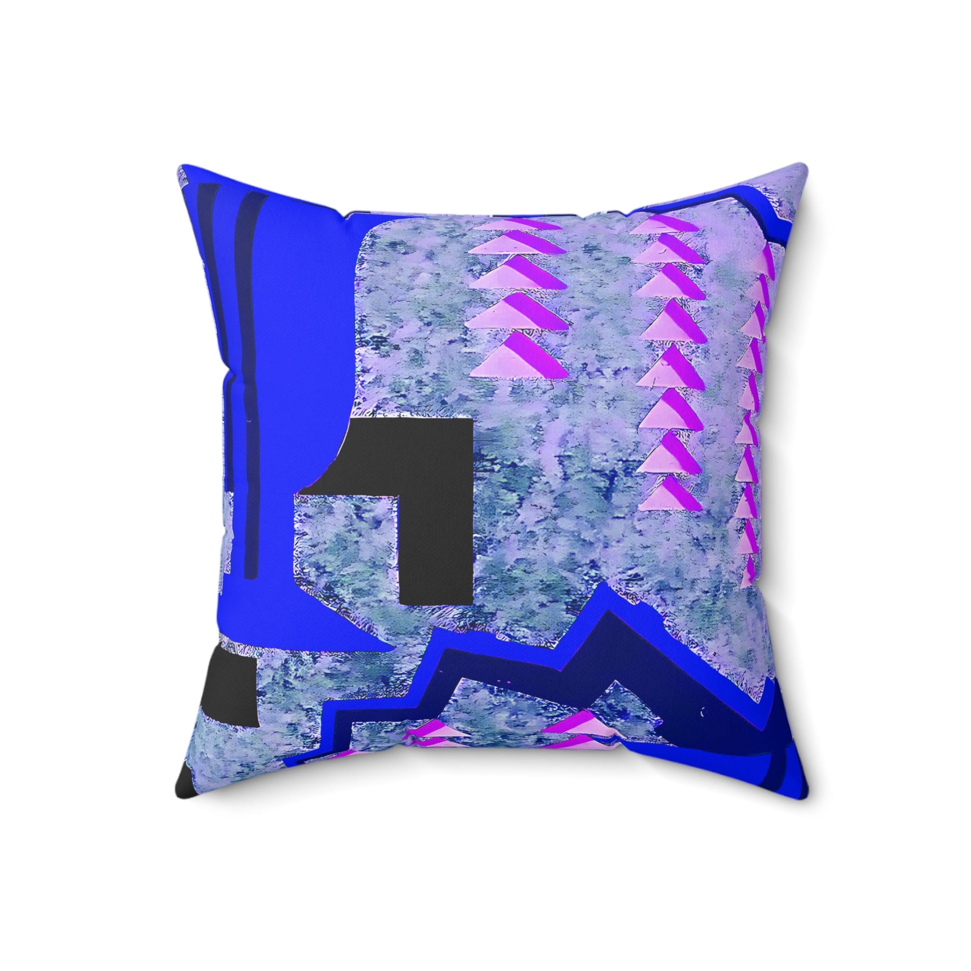 Pretty Prismes Abstract Blue Art Deco Throw Pillow - POP DECO