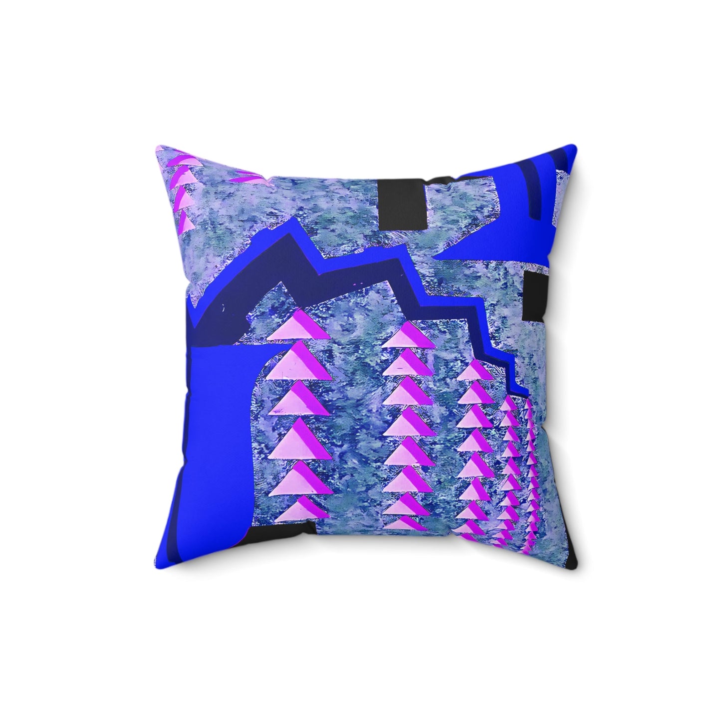 Pretty Prismes Abstract Blue Art Deco Throw Pillow - POP DECO