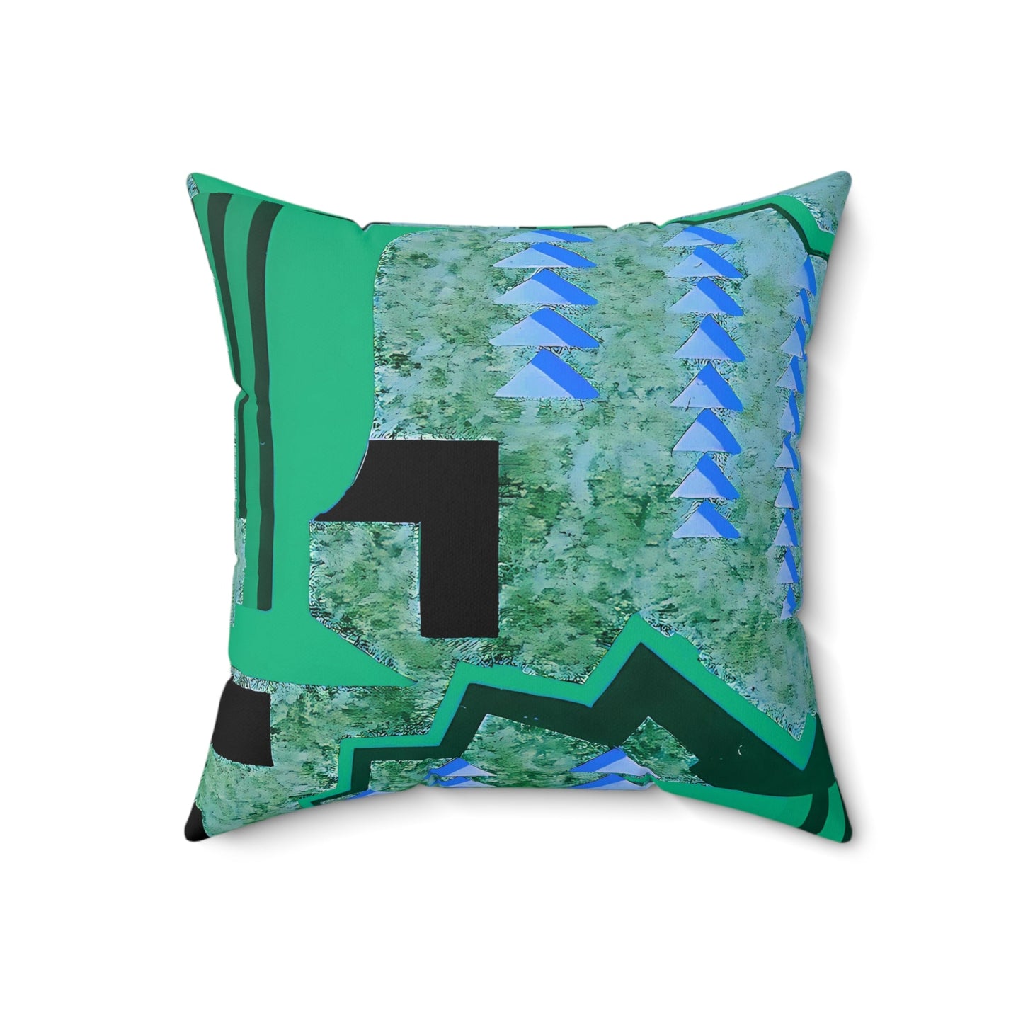 Pretty Prismes Abstract Pattern Green Art Deco Throw Pillow - POP DECO