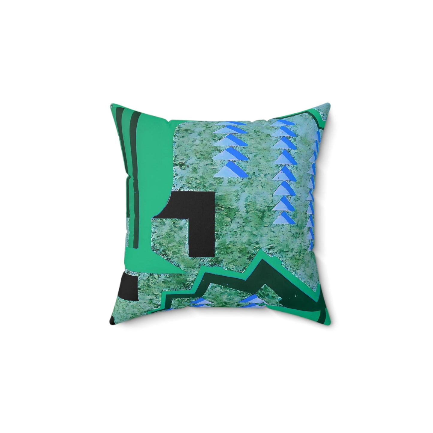 Pretty Prismes Abstract Pattern Green Art Deco Throw Pillow - POP DECO