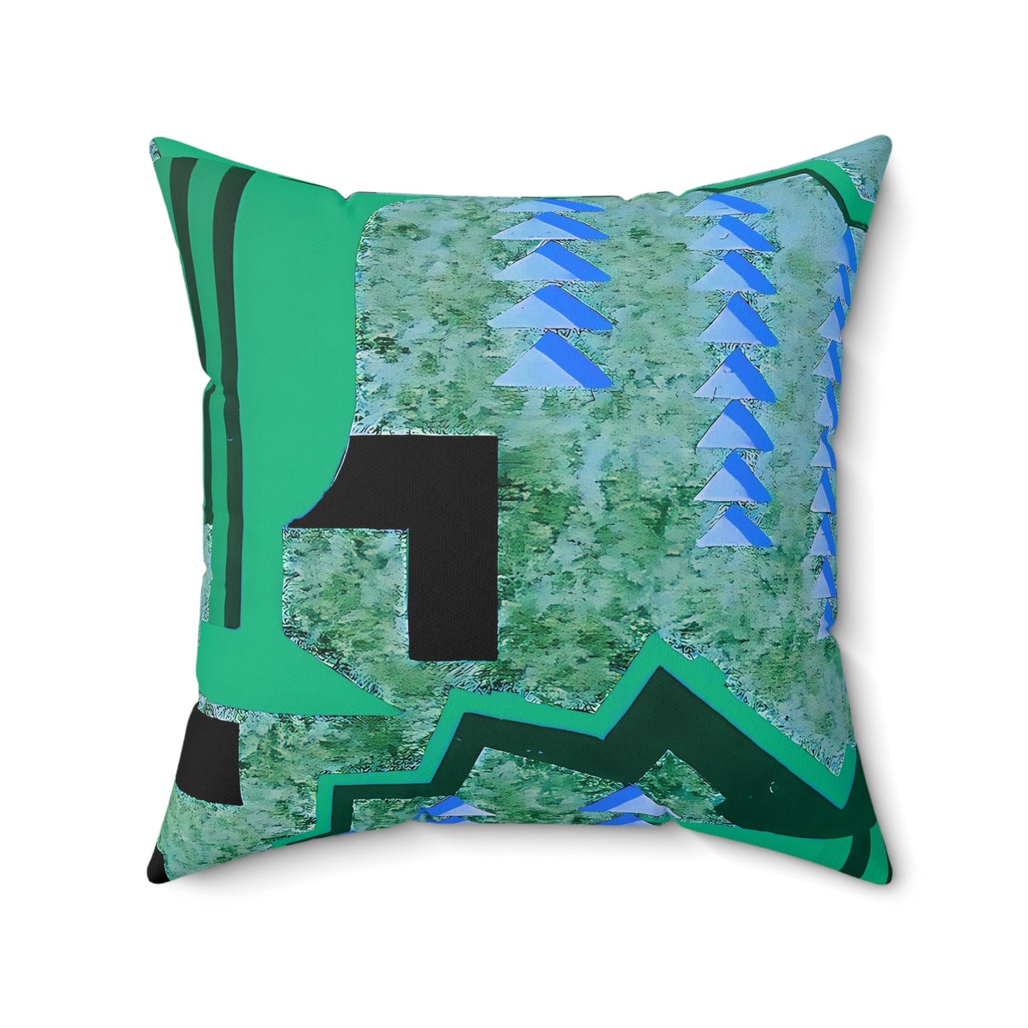 Pretty Prismes Abstract Pattern Green Art Deco Throw Pillow - POP DECO