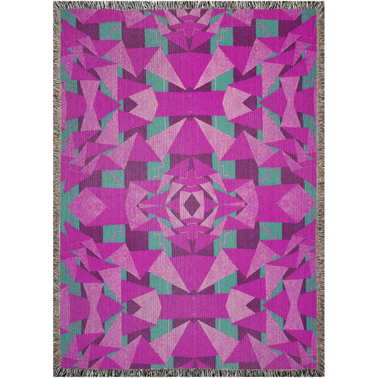 Prismes French Art Deco Pattern Woven Blankets | Retro Colorful Throw Blanket - POP DECO