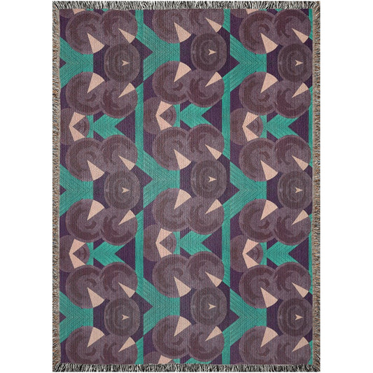 Prismes French Art Deco Pattern Woven Blankets | Retro Colorful Throw Blanket - POP DECO