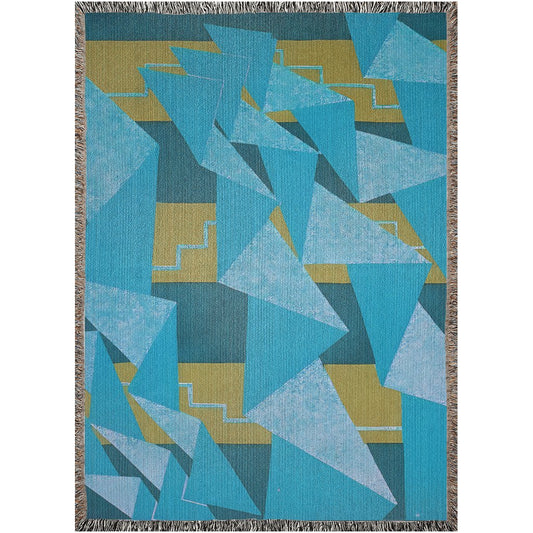 Prismes French Art Deco Pattern Woven Blankets | Retro Colorful Throw Blanket - POP DECO