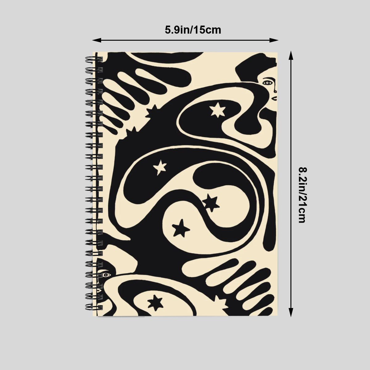 Psychedelic Koloman Moser Spiral Notebook - POP DECO